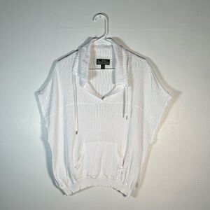 Ralph Lauren Active White Waffle Knit Sleeveless Tunic Collar XL – 100% Cotton